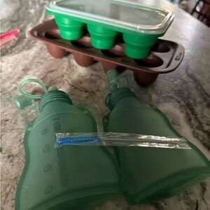 Green Silicone Food Storage Set